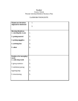 Preview of Trauma-Informed Behavior Plan Template for the Classroom