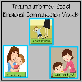 Preview of Trauma Informed Social Emotional Communication Visuals Child to Adult