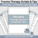 Trauma Therapy Scripts & Tips, Therapist Office Cheat Shee