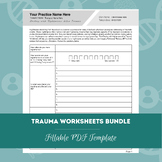 Trauma Worksheets Bundle | Editable / Fillable PDF Template