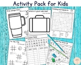 Travel Activity Book, Activity Bundle for kids ages 7-12, 