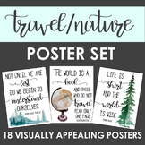 Travel/Adventure/Nature Themed Watercolor Poster Set