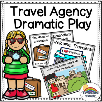 Preview of Travel Agency Dramatic Play | Transportation Dramatic Play | Community Worker