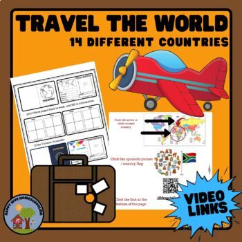 Preview of Travel Around the World - 14 virtual field trips