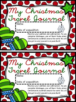 Preview of Travel Around the World This Christmas with Math Facts Fluency