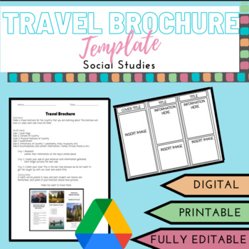 Preview of Travel Brochure: Country/State Research Project  (Google Product) 