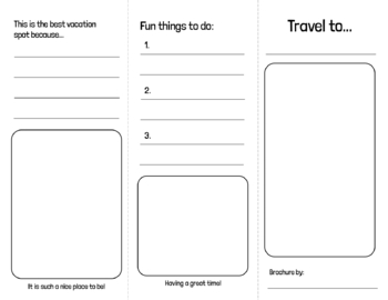 Travel Brochure (Grades 2-4 Writing/Media) by Teacher Resource Cabin