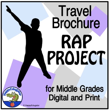 Preview of Travel Brochure Rap Project Secondary ELA Cooperative Learning Activity