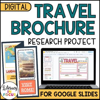 Preview of Travel Brochure Template | Research Project | Editable & Digital
