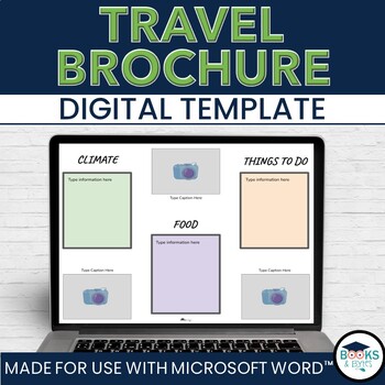 Preview of Travel Brochure Digital Writing Template Activity - No-Prep for Microsoft Word