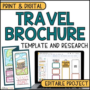 Preview of Travel Brochure Template | Research Project | Print | Digital | Editable