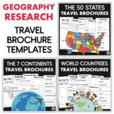 Trifold Travel Brochure Template Countries 50 States 7 Con
