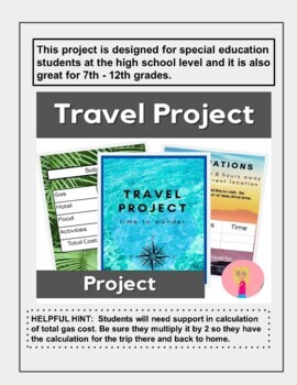 Preview of Travel Budget Project- Middle & High School/Special Education/ESL- SUB PLANS