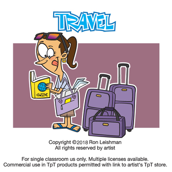 Travel Cartoon Clipart Vol 1 Travel Clipart For All Grades Tpt