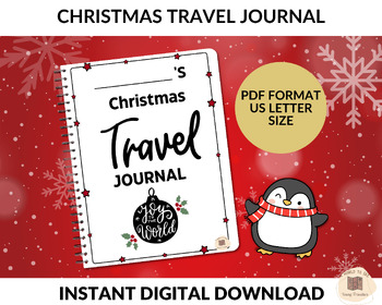 Preview of Travel Christmas Journal For Boys and Girls, Including Activity Pages