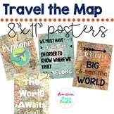 Travel Classroom Decor Posters - Map Decor