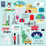 Clipart:  World Travel Clip Art