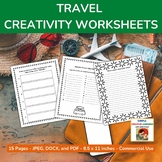 Travel Creativity Worksheets - Commercial Use Allowed