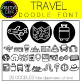 Travel Doodle FONT {Creative Clips Clipart}