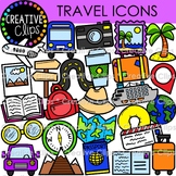 Travel Doodle Icons  {Travel Clipart}