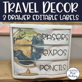Travel Editable 3 Drawer Labels
