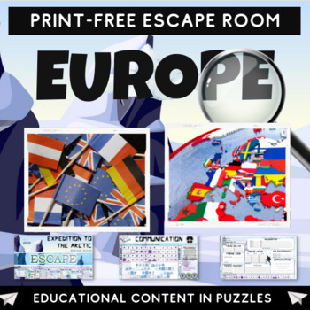 Preview of Travel Europe Geography  Escape Room