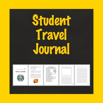 Preview of Travel Journal, Student Travel Journal, School Vacation Journal, Travel Diary