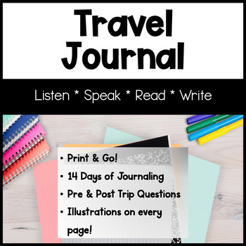 Preview of Travel Journal for Student Vacation Writing and Sharing