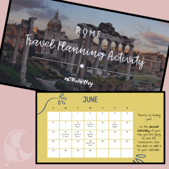 Preview of Travel Planning Activity: Rome (Google Slides)- Executive Functions; Life Skills