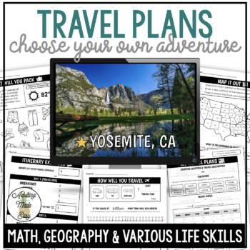 Preview of Travel Plans Activity Pack 1 - Yosemite