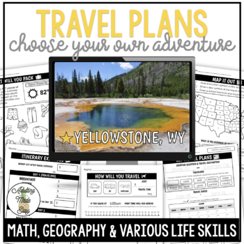Preview of Travel Plans Activity Pack 5 - Yellowstone