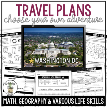 Preview of Travel Plans Activity Pack 7 - Washington DC
