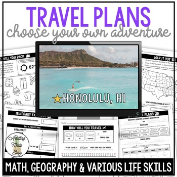 Preview of Travel Plans Activity Pack 9 - Honolulu