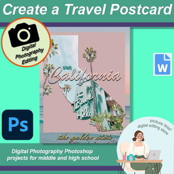 Preview of Travel Poster Postcard Project Photoshop Photography Creative Edit High School