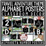 Adventure Travel Theme Classroom Décor Print Cursive Alpha