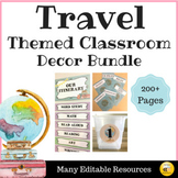 Travel Theme Classroom Decor - Calm Colors {EDITABLE}