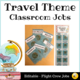 Travel Theme Classroom Jobs - Editable