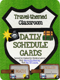 Travel Themed Classroom Schedule Cards