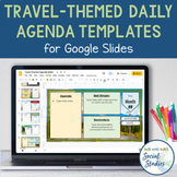 Travel Themed Daily Agenda Slides Templates for Google Dri