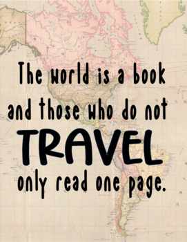 Travel Themed Classroom Decor / Inspirational Posters by teaching with ...