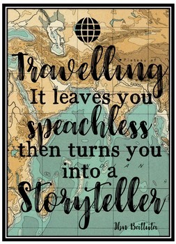 Travel Themed Motivational Quote Posters by The Classroom Design Co