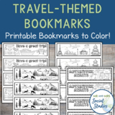 Travel Themed Printable Bookmarks | Coloring Bookmarks