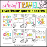 Travel Themed Quote Classroom Posters | Colorful Leadershi