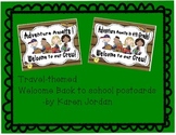 Travel-Themed Welcome Back to School Postcards 4th grade