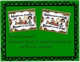 Travel-Themed Welcome Back to School Postcards 5th grade