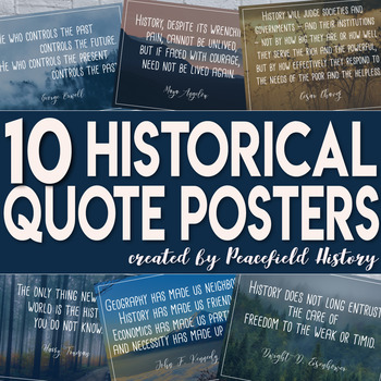 Preview of History Quote Posters for Any Social Studies Classroom