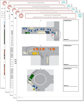 Preview of Travel & Transportation (B): Car Accidents Bundle (Adult ESL)