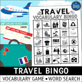 Travel Vocabulary Bingo Game and Word Search