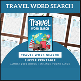 Travel Word Search Puzzle Printable | 5th Grade Woeksheets