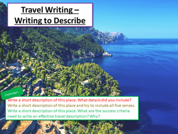 Preview of Travel Writing Descriptive Writing